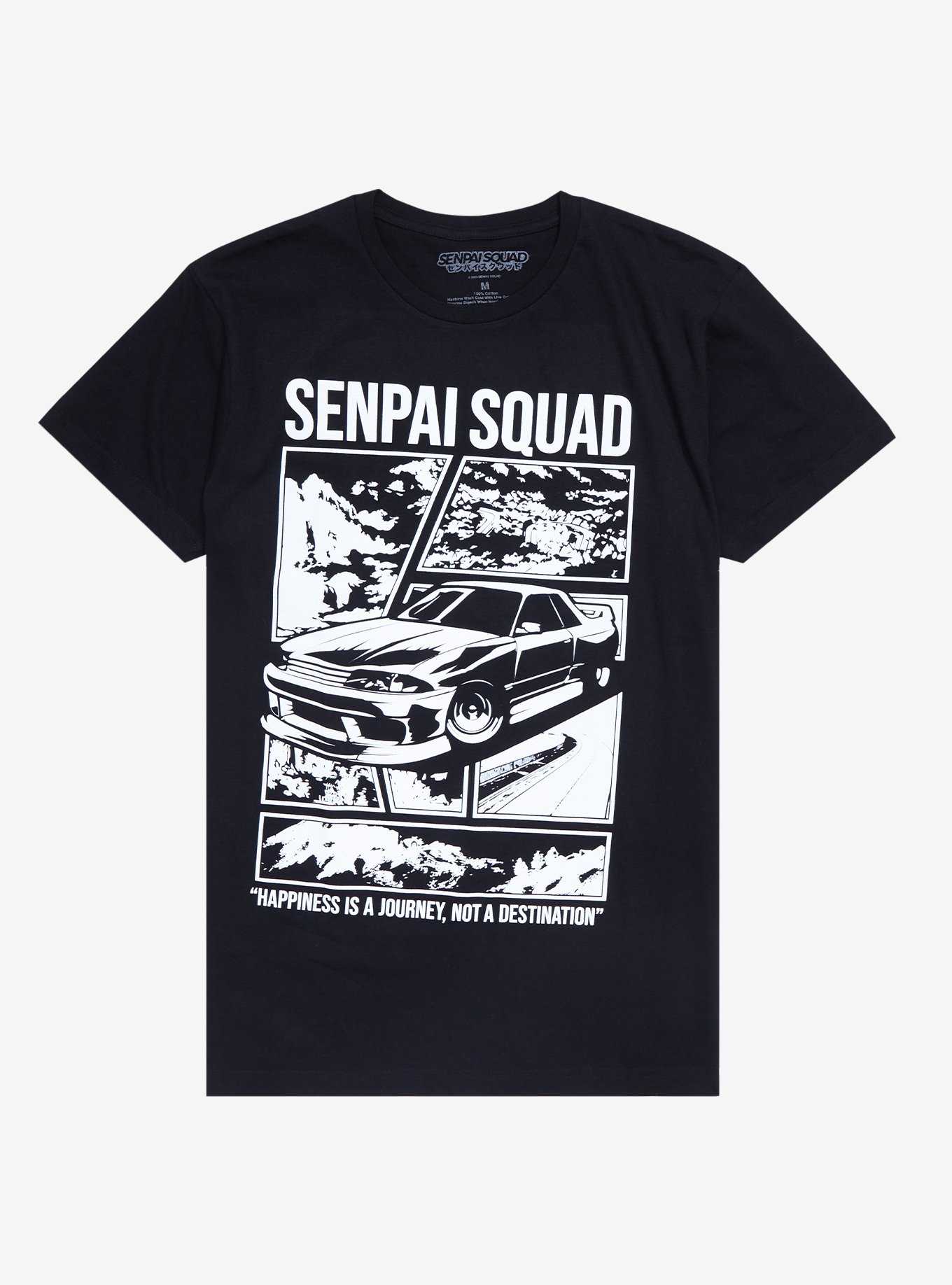 Senpai Squad Racing Monochrome Panel T-Shirt, , hi-res