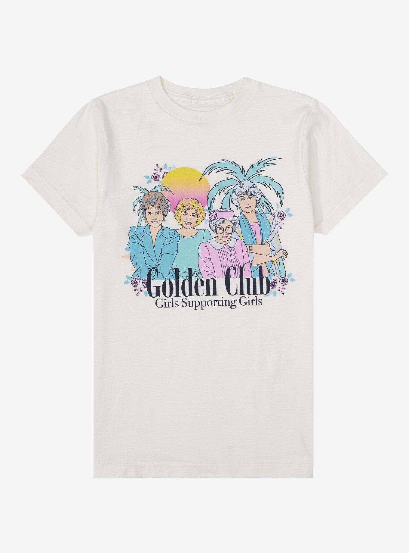 The Golden Girls Golden Club Portrait T-Shirt - BoxLunch Exclusive, OFF WHITE, hi-res