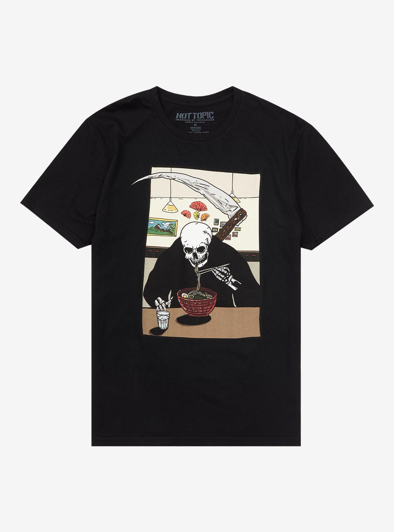 Death Eating Ramen T-Shirt By Carla Beltra, MULTI, hi-res