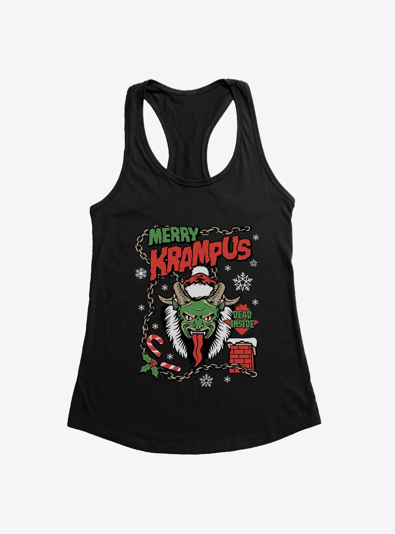 Merry Krampus Dead Inside Girls Tank