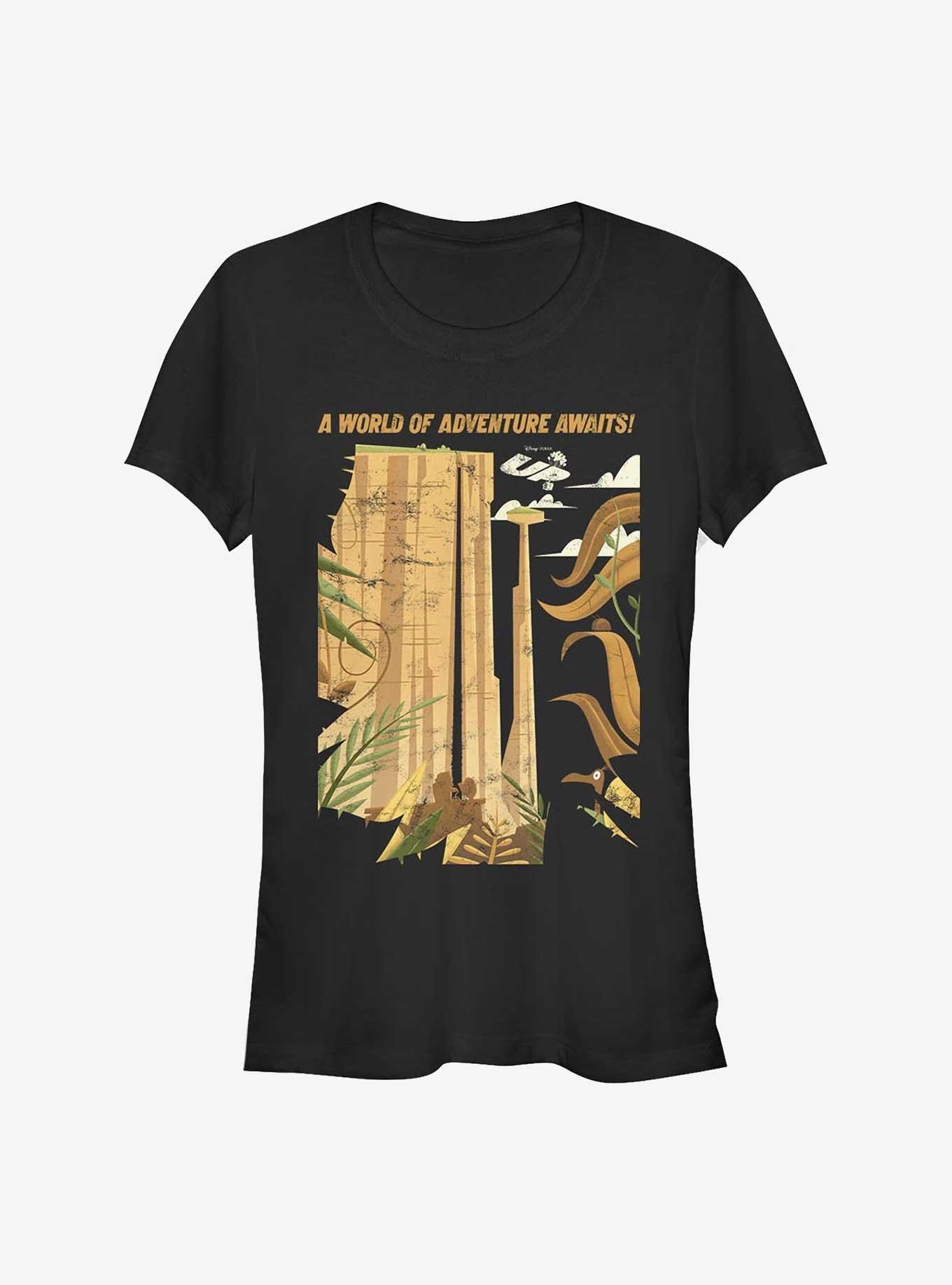 Disney Pixar Up Adventure Awaits Poster Girls T-Shirt, BLACK, hi-res