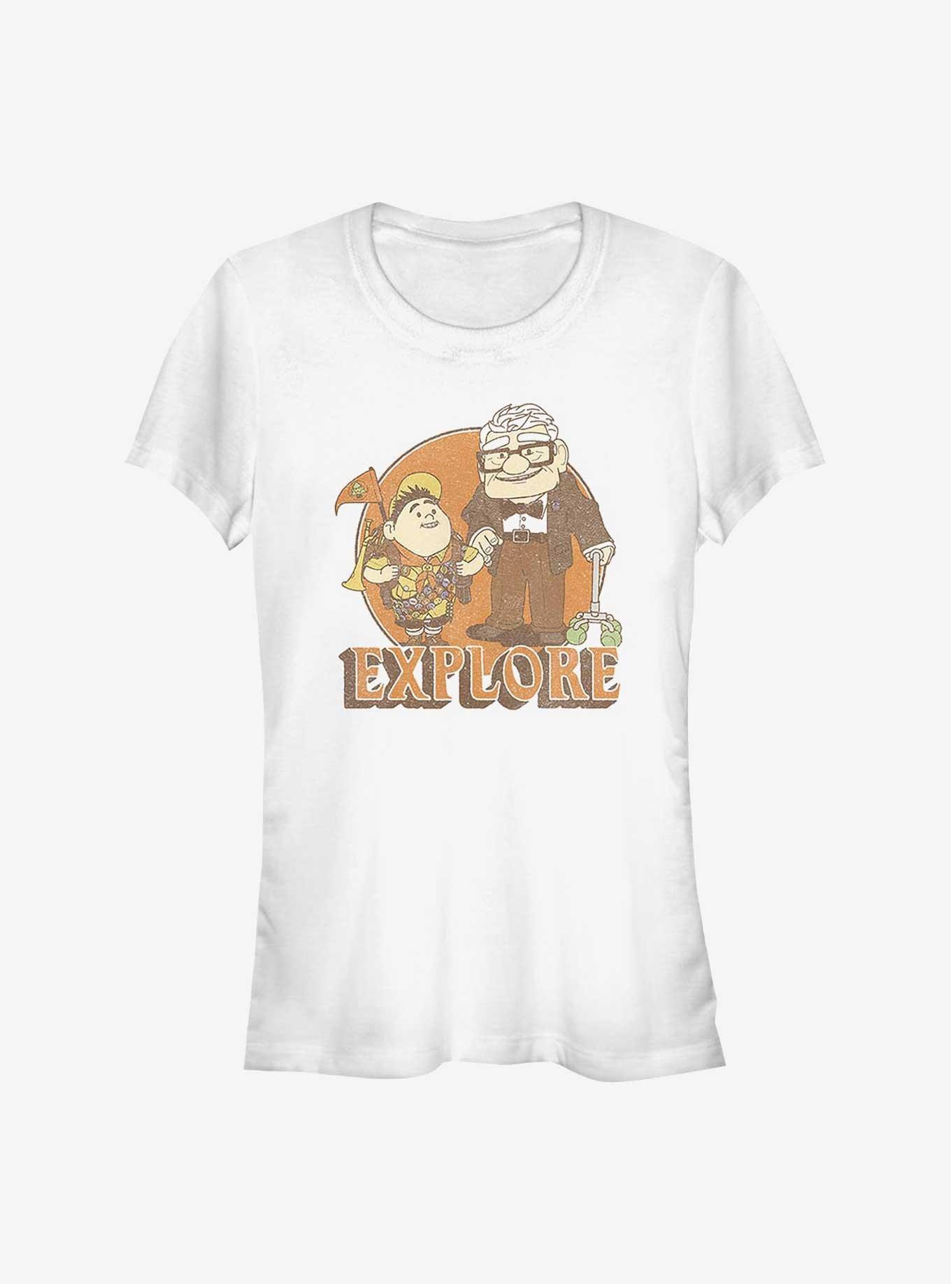 Disney Pixar Up Russell and Carl Explore Girls T-Shirt, WHITE, hi-res