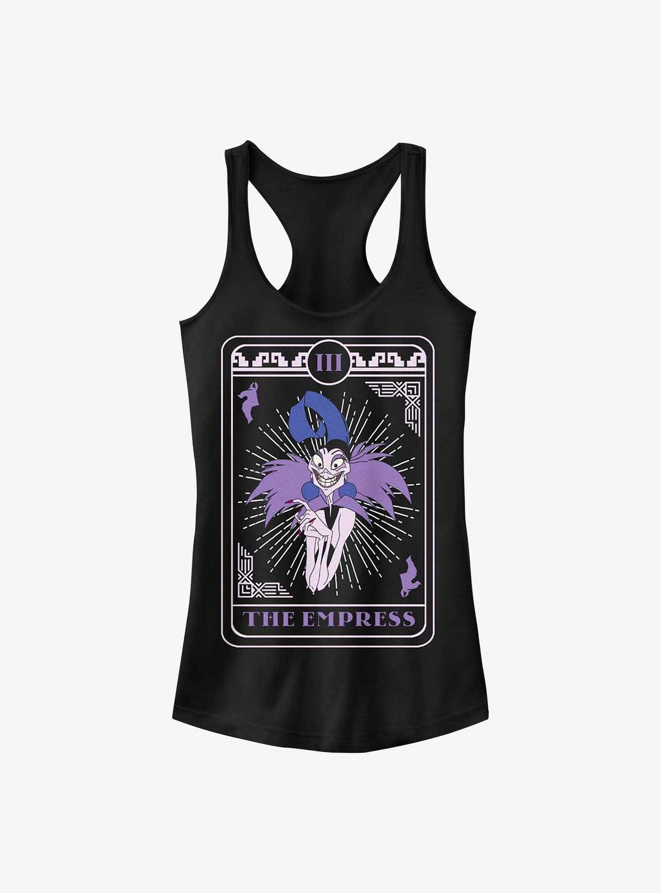 Disney The Emperor's New Groove Yzma The Empress Tarot Card Girls Tank, BLACK, hi-res