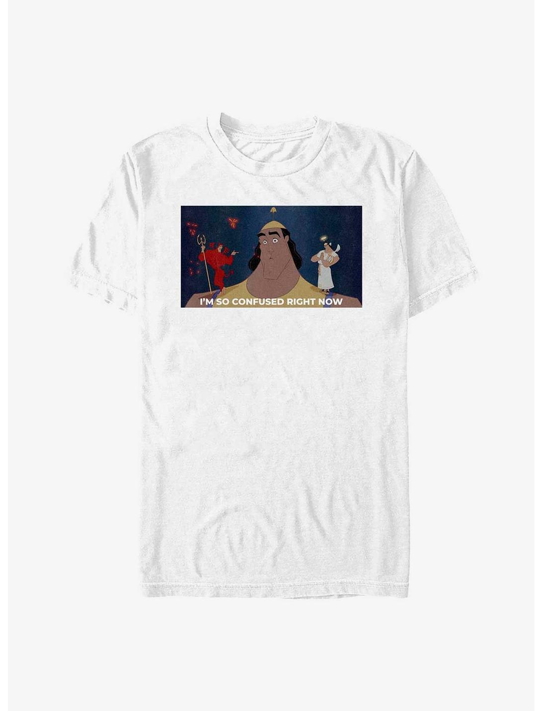 Disney The Emperor's New Groove Kronk So Confused Meme T-Shirt, WHITE, hi-res