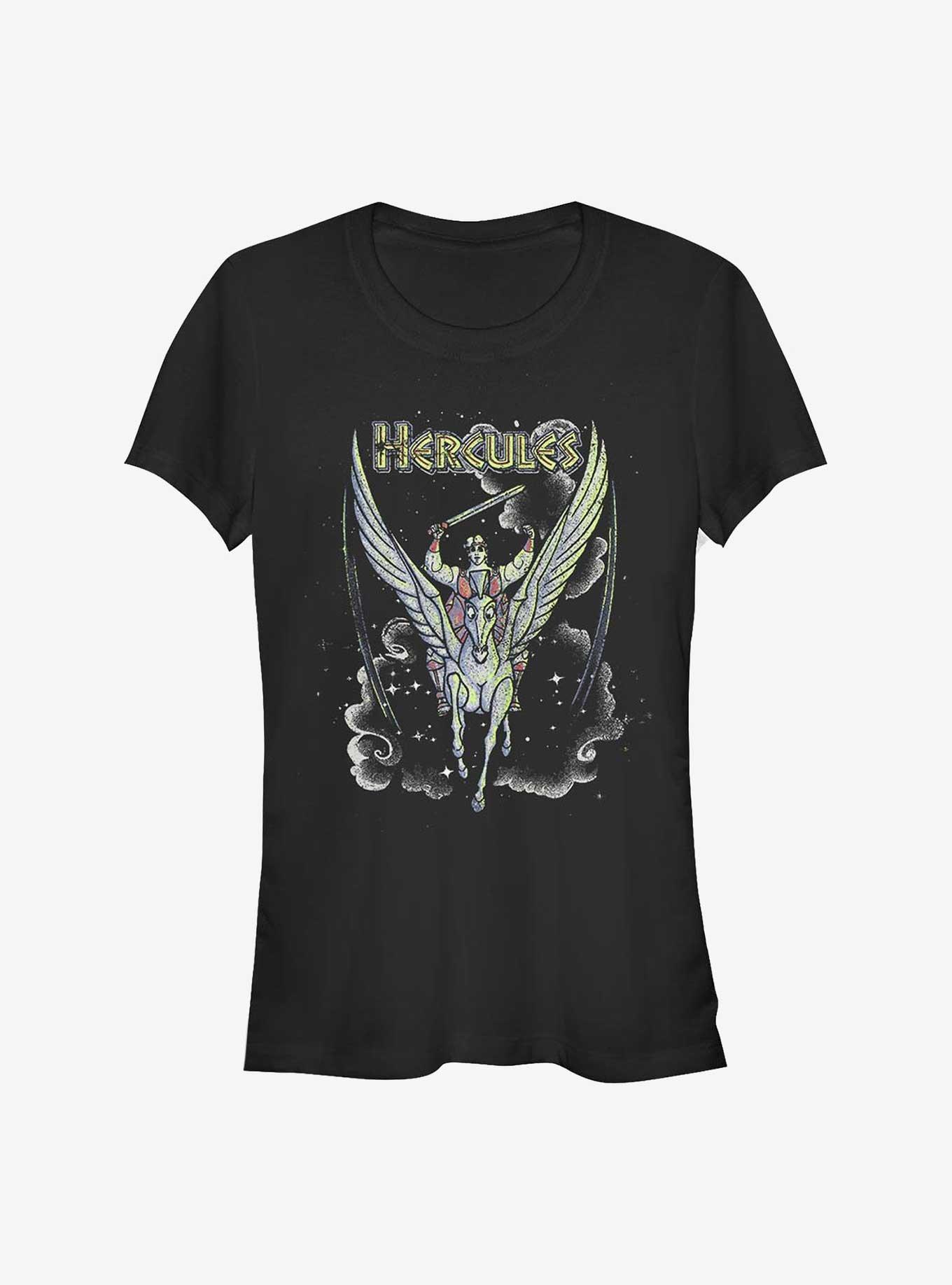 Disney Hercules Distressed God of Strength Girls T-Shirt, BLACK, hi-res