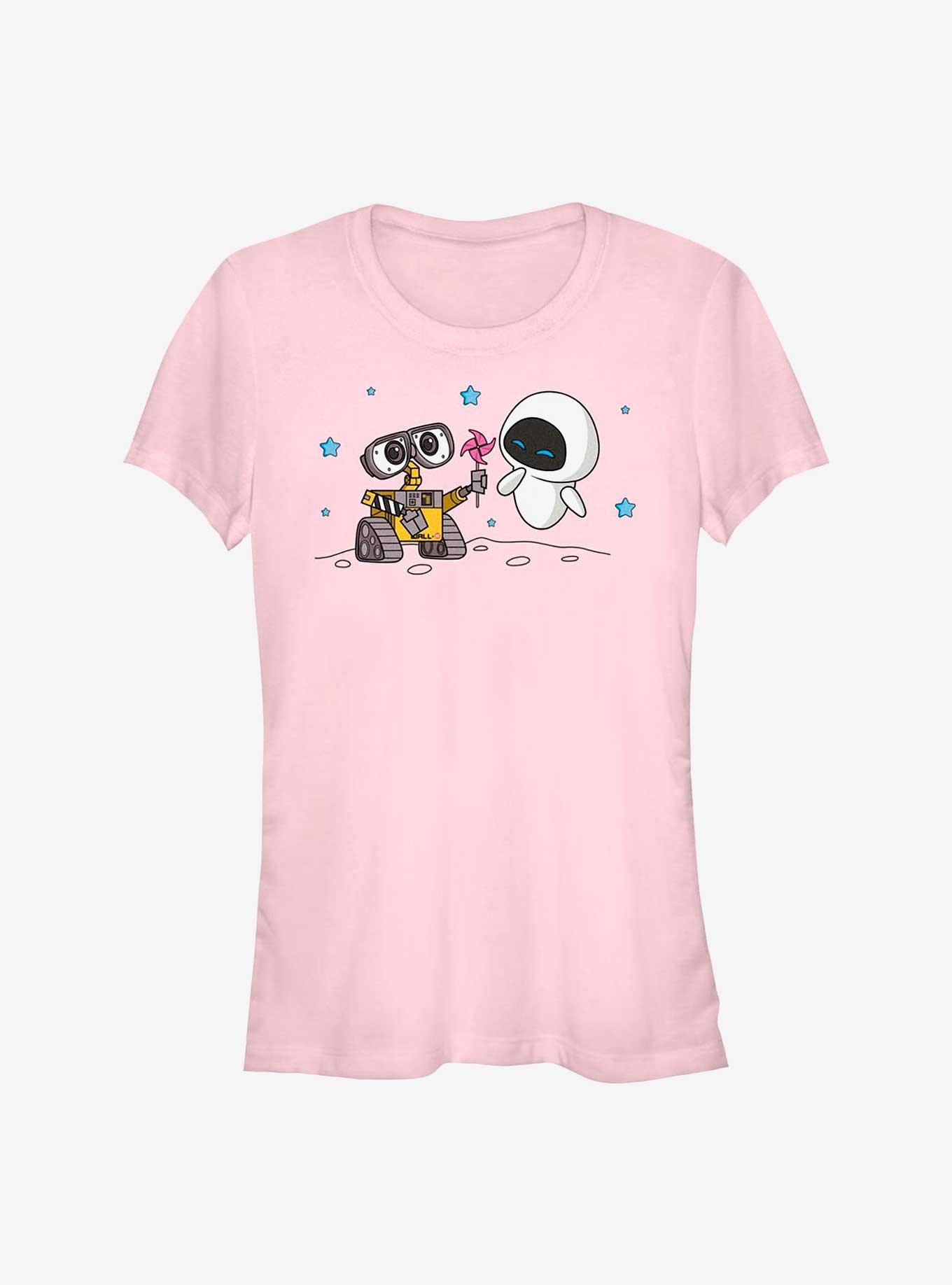 Disney Pixar Wall-E Chibi Wall-E and Eve Girls T-Shirt, LIGHT PINK, hi-res