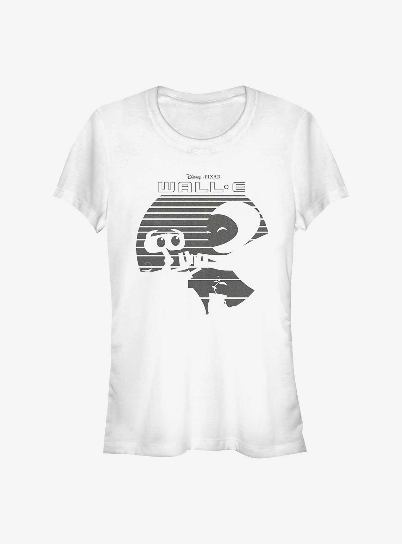 Disney Pixar Wall-E Eve and Wall-E Silhouettes Girls T-Shirt, WHITE, hi-res