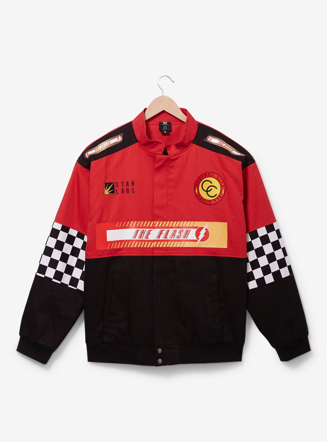 DC Comics The Flash Racing Jacket - BoxLunch Exclusive, RED, hi-res