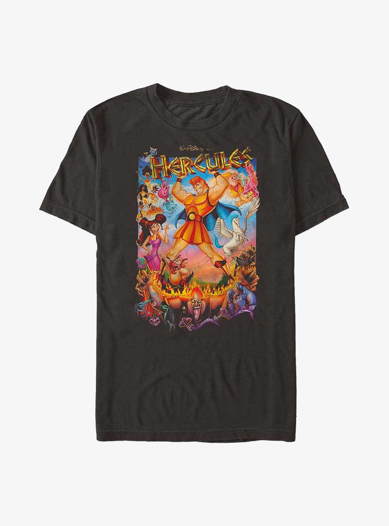 Disney Hercules Strong God Movie Poster T-Shirt - BLACK | Hot Topic