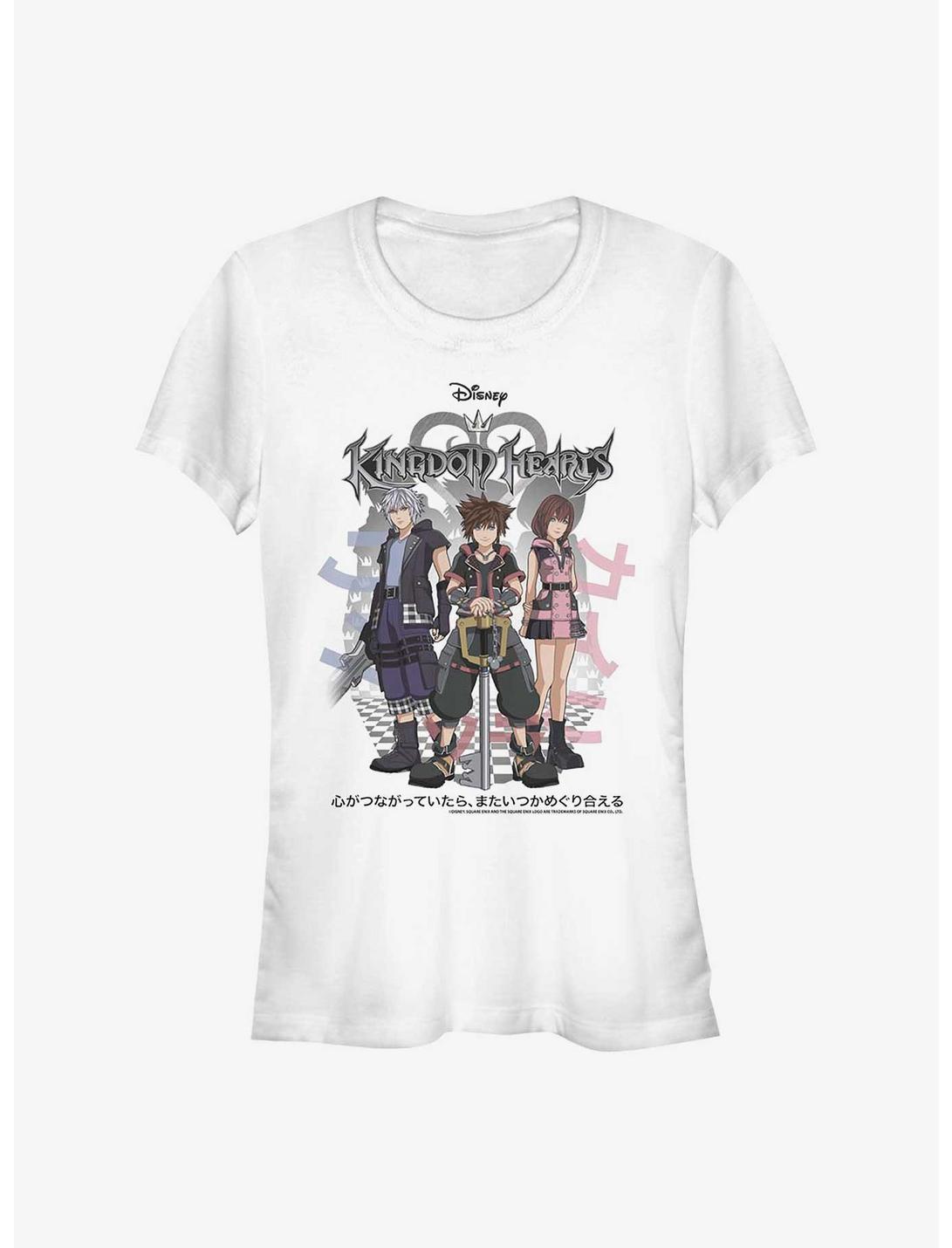 Kingdom Hearts Riku, Sora, and Kairi Group Girls T-Shirt, WHITE, hi-res