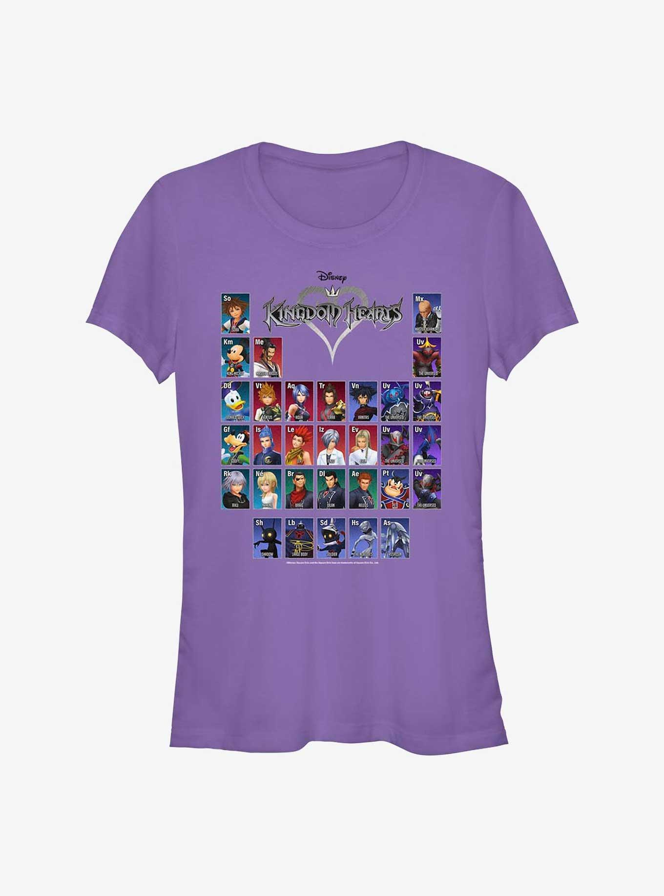 Kingdom Hearts Table of Characters Girls T-Shirt, , hi-res