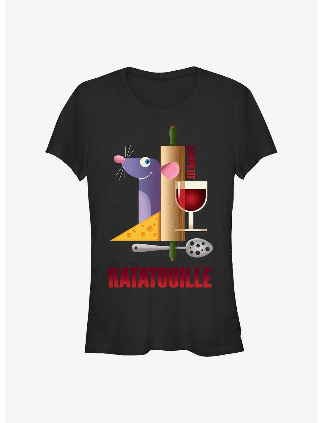 Disney Pixar Ratatouille Bon Appetit Poster Girls T-Shirt, BLACK, hi-res