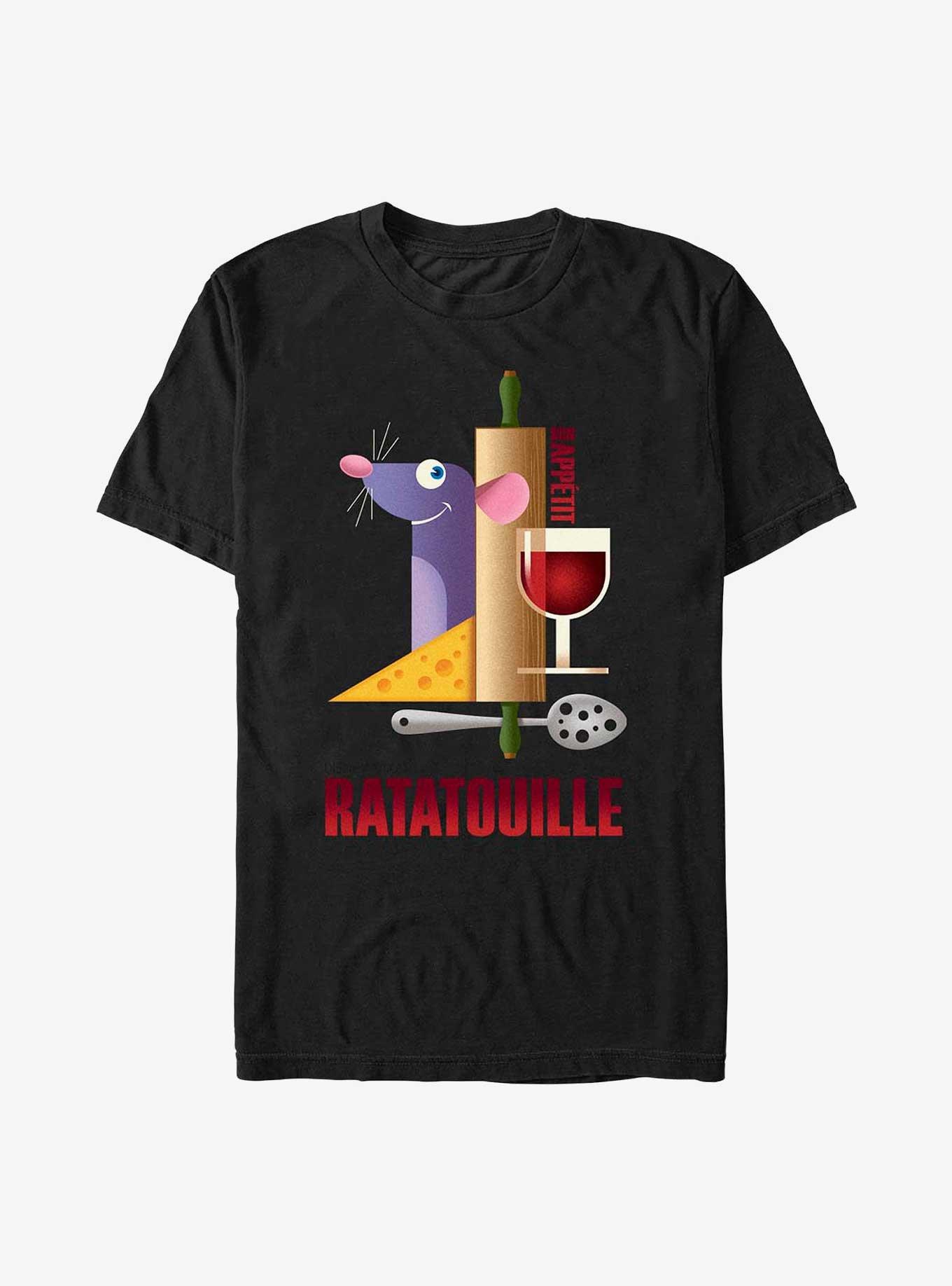 Disney Pixar Ratatouille Bon Appetit Poster T-Shirt, BLACK, hi-res