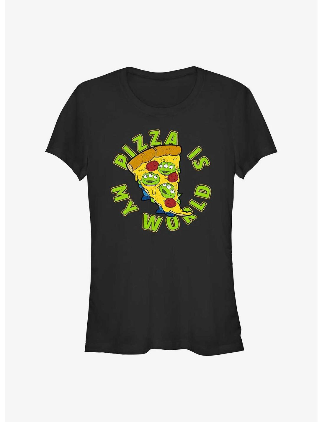 Disney Pixar Toy Story Pizza Is My World Girls T-Shirt, BLACK, hi-res
