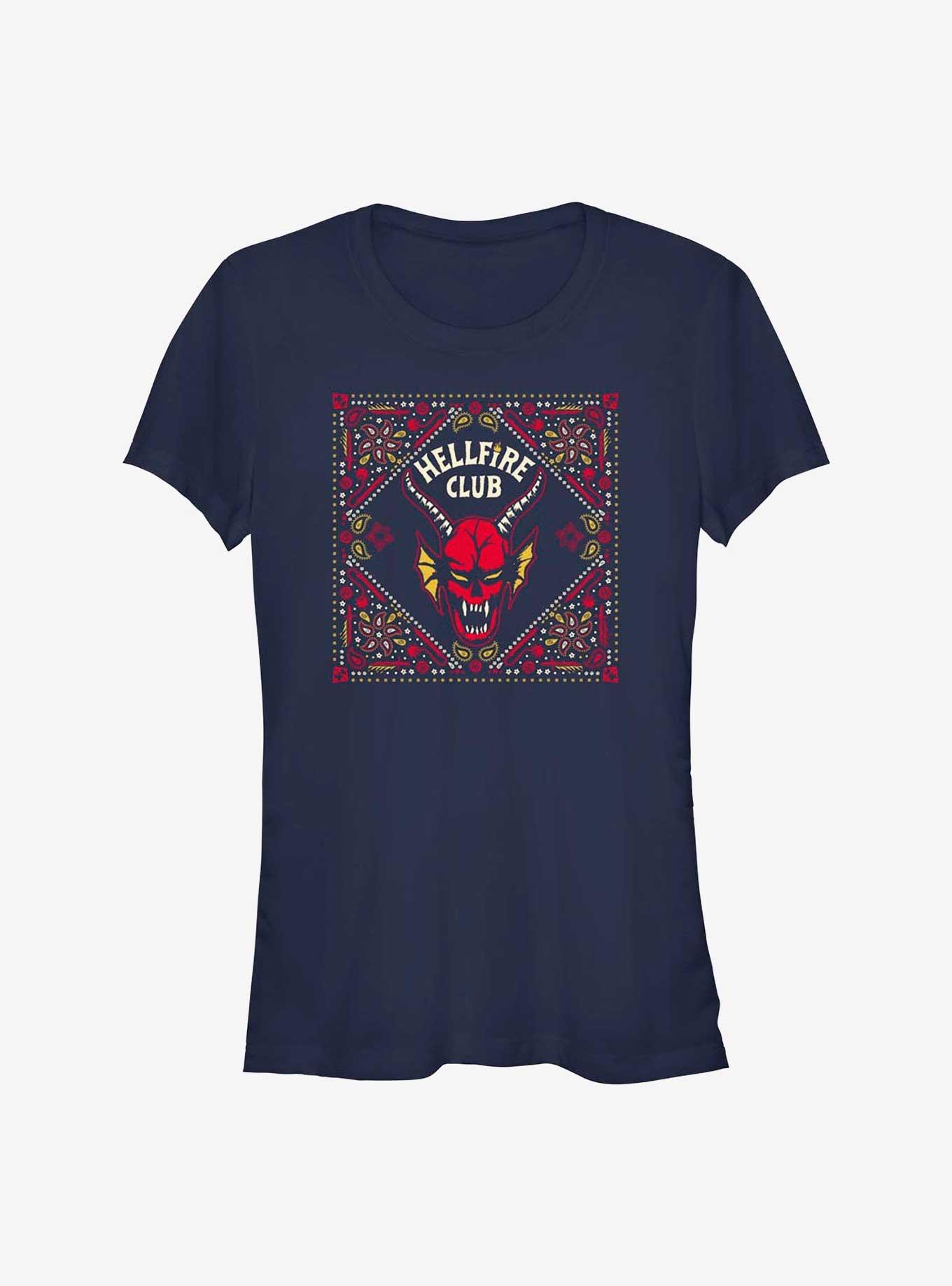 Stranger Things Hellfire Club Pattern Girls T-Shirt, , hi-res