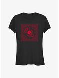 Stranger Things Hellfire Club Pattern Girls T-Shirt, BLACK, hi-res