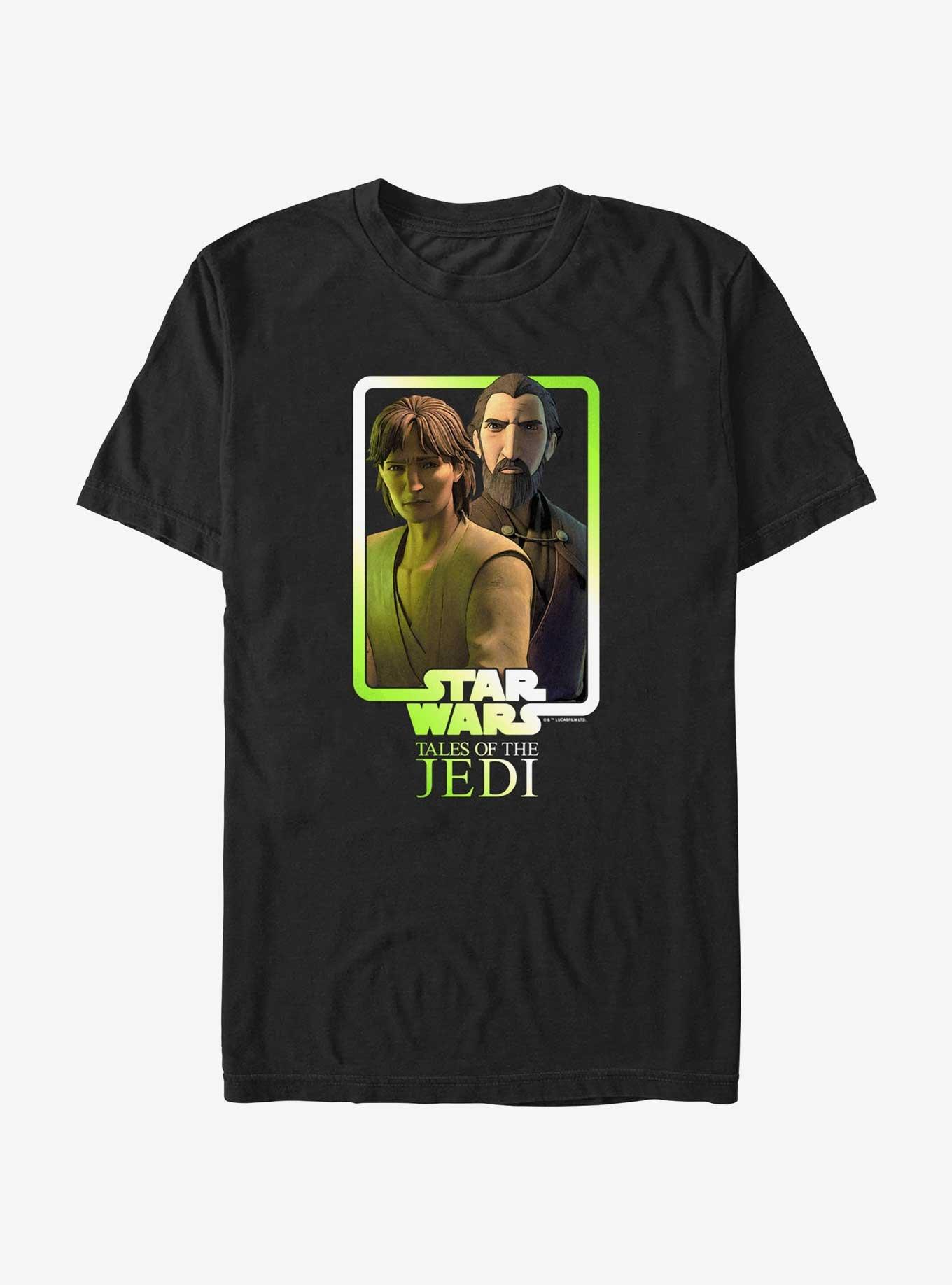 Star Wars: Tales of the Jedi Master and Apprentice Count Dooku and Qui-Gon Jinn T-Shirt, BLACK, hi-res