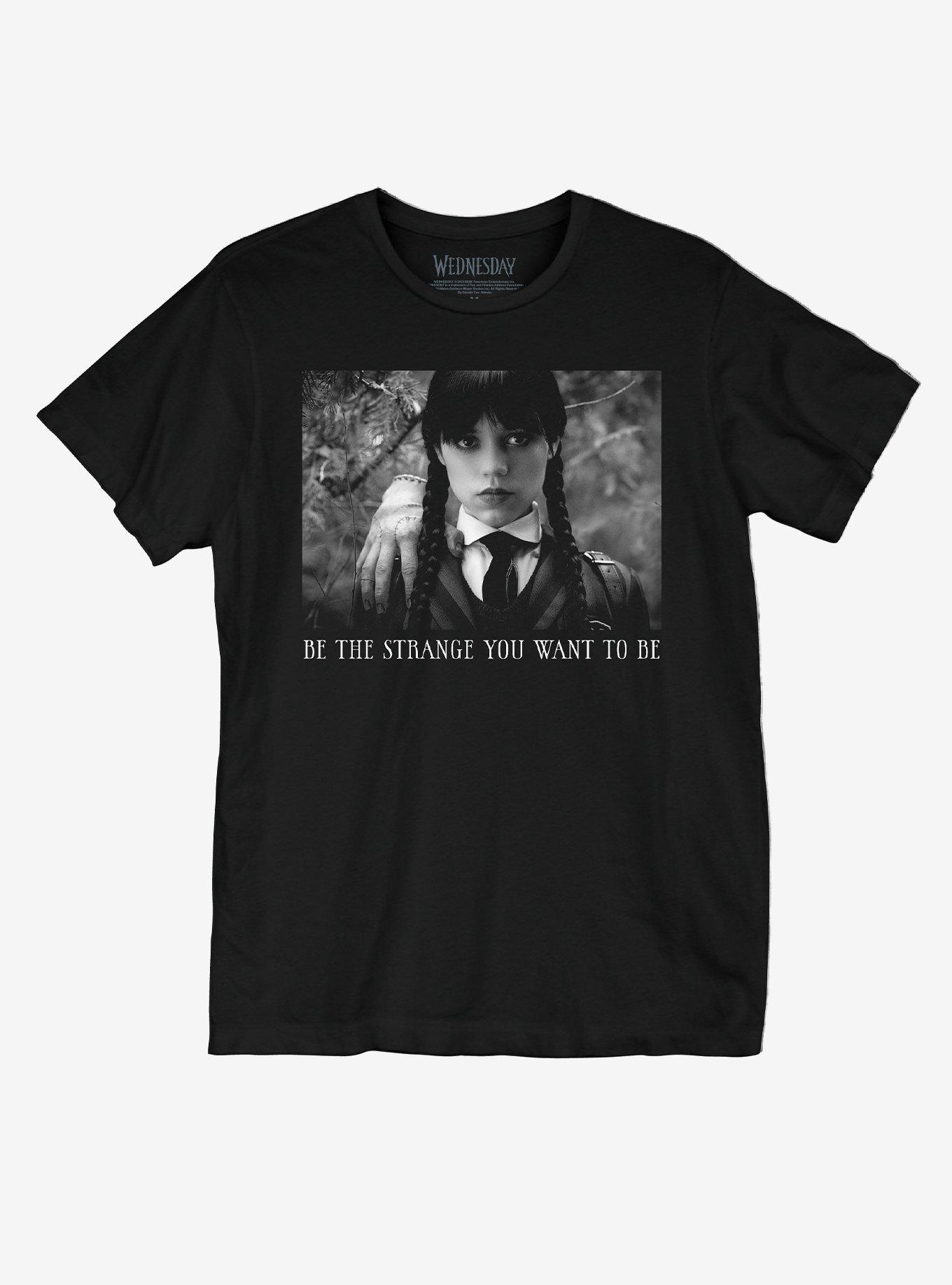Wednesday Be The Strange Portrait Boyfriend Fit Girls T-Shirt, MULTI, hi-res view 1