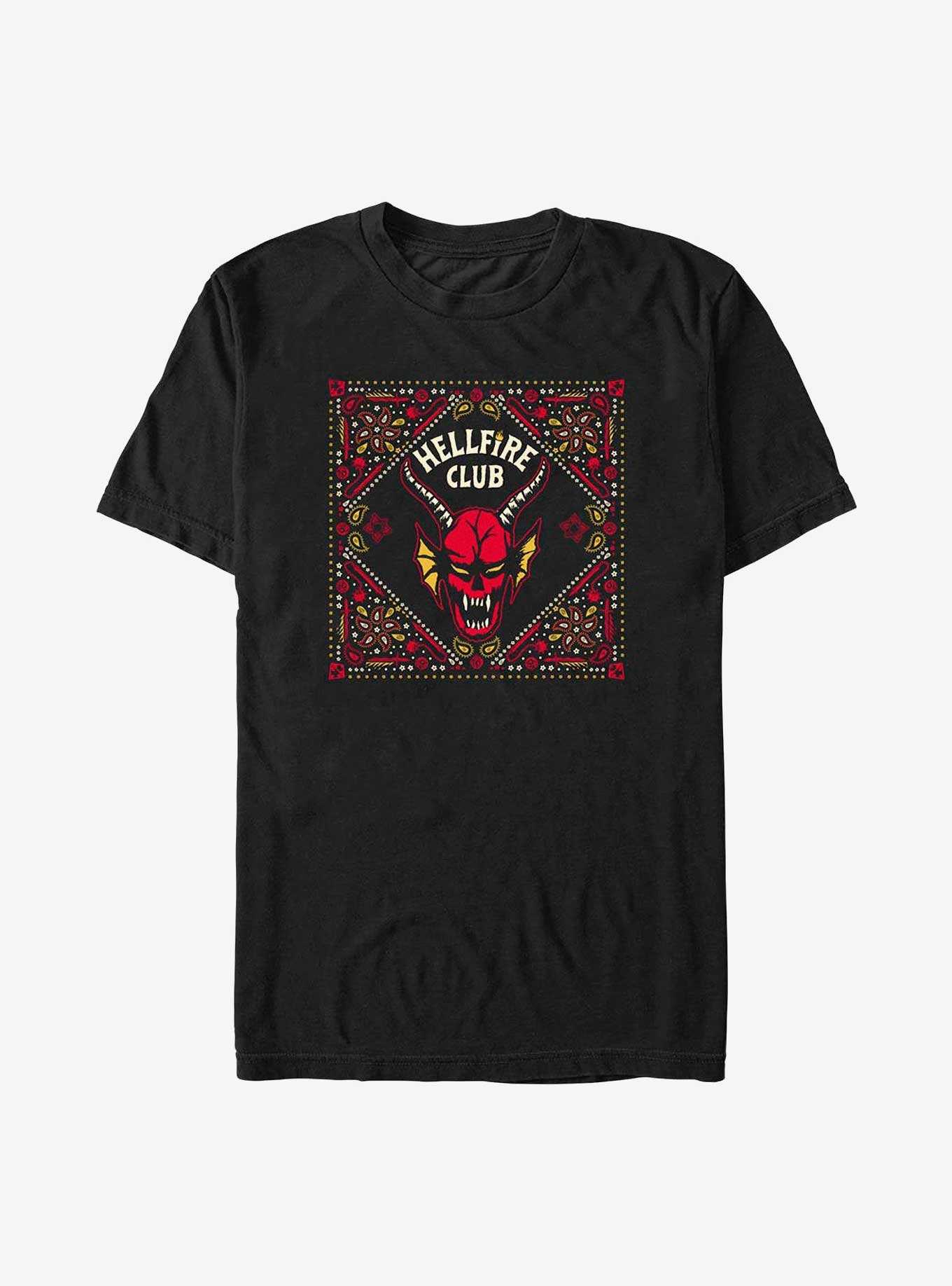 Stranger Things Hellfire Club Pattern T-Shirt, , hi-res