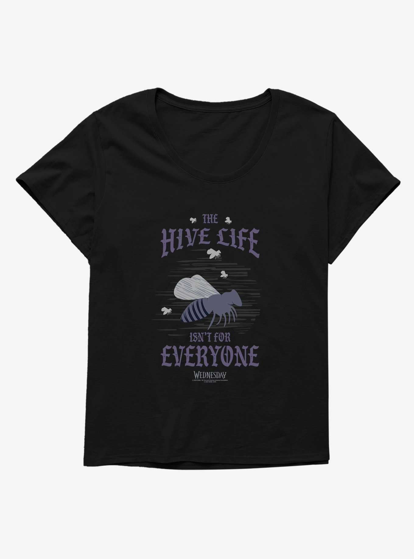 Wednesday The Hive Life Isn't For Everyone Womens T-Shirt Plus Size, , hi-res