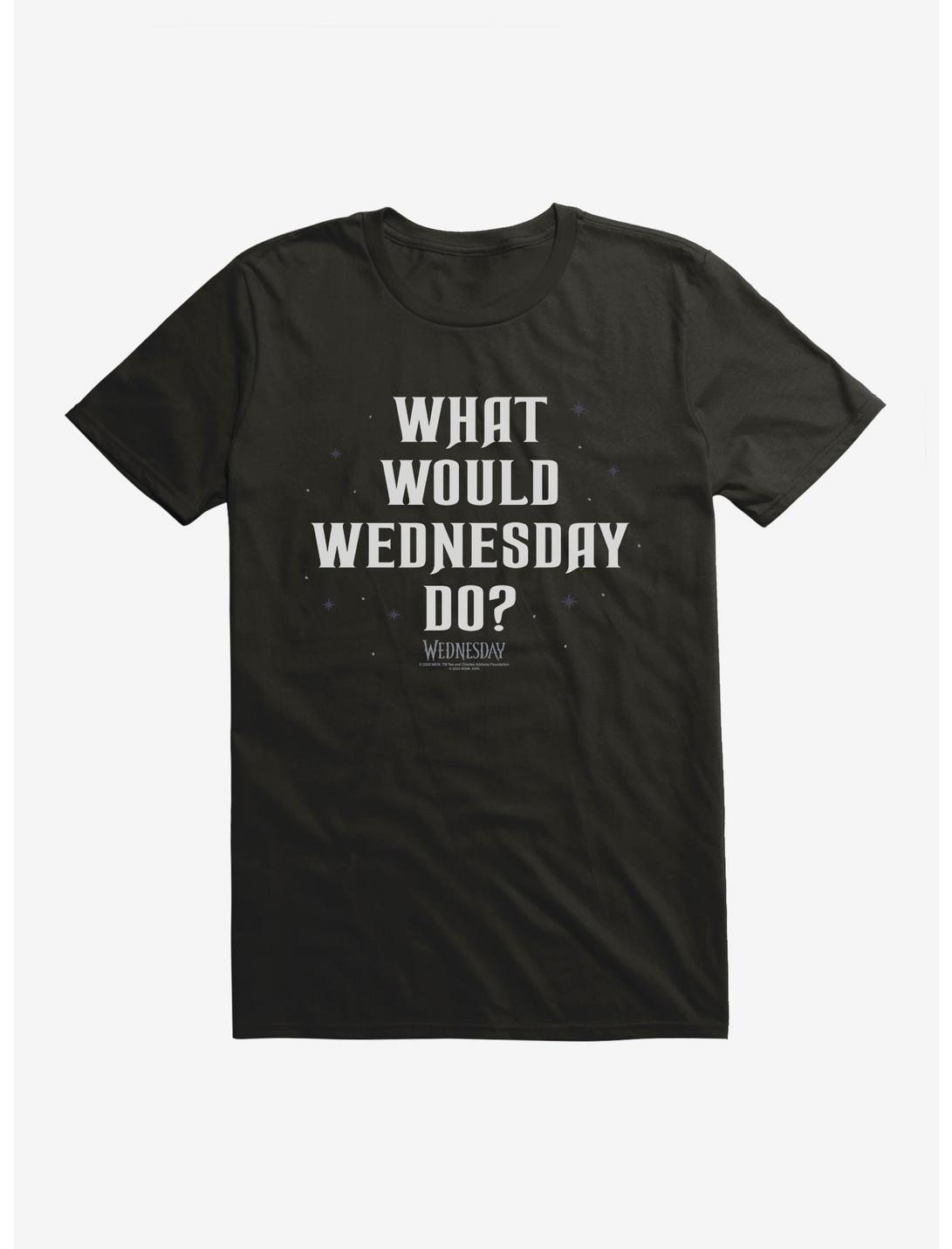 Wednesday What Would Wednesday Do? T-Shirt, BLACK, hi-res