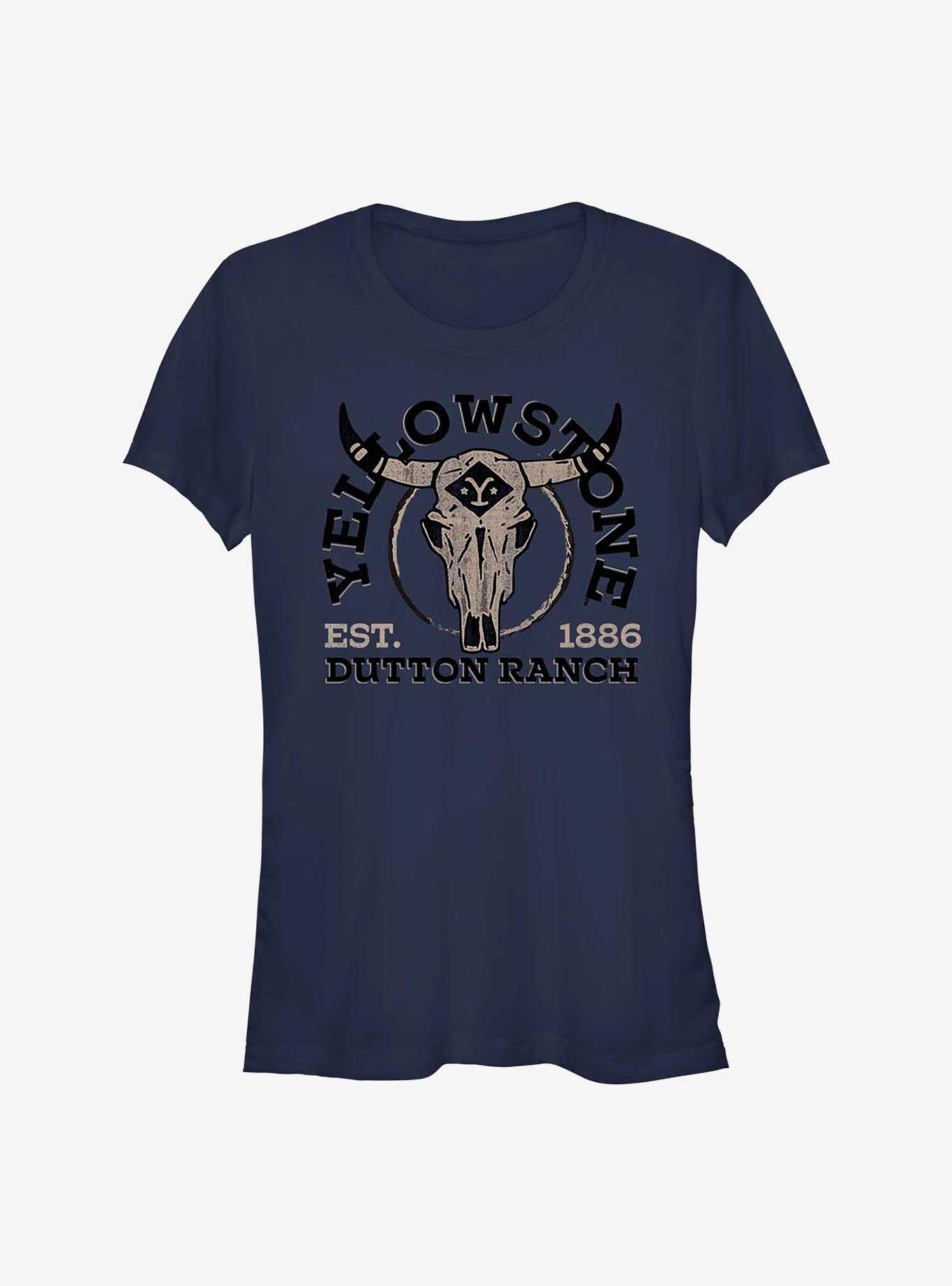 Yellowstone Dutton Ranch Girls T-Shirt, NAVY, hi-res