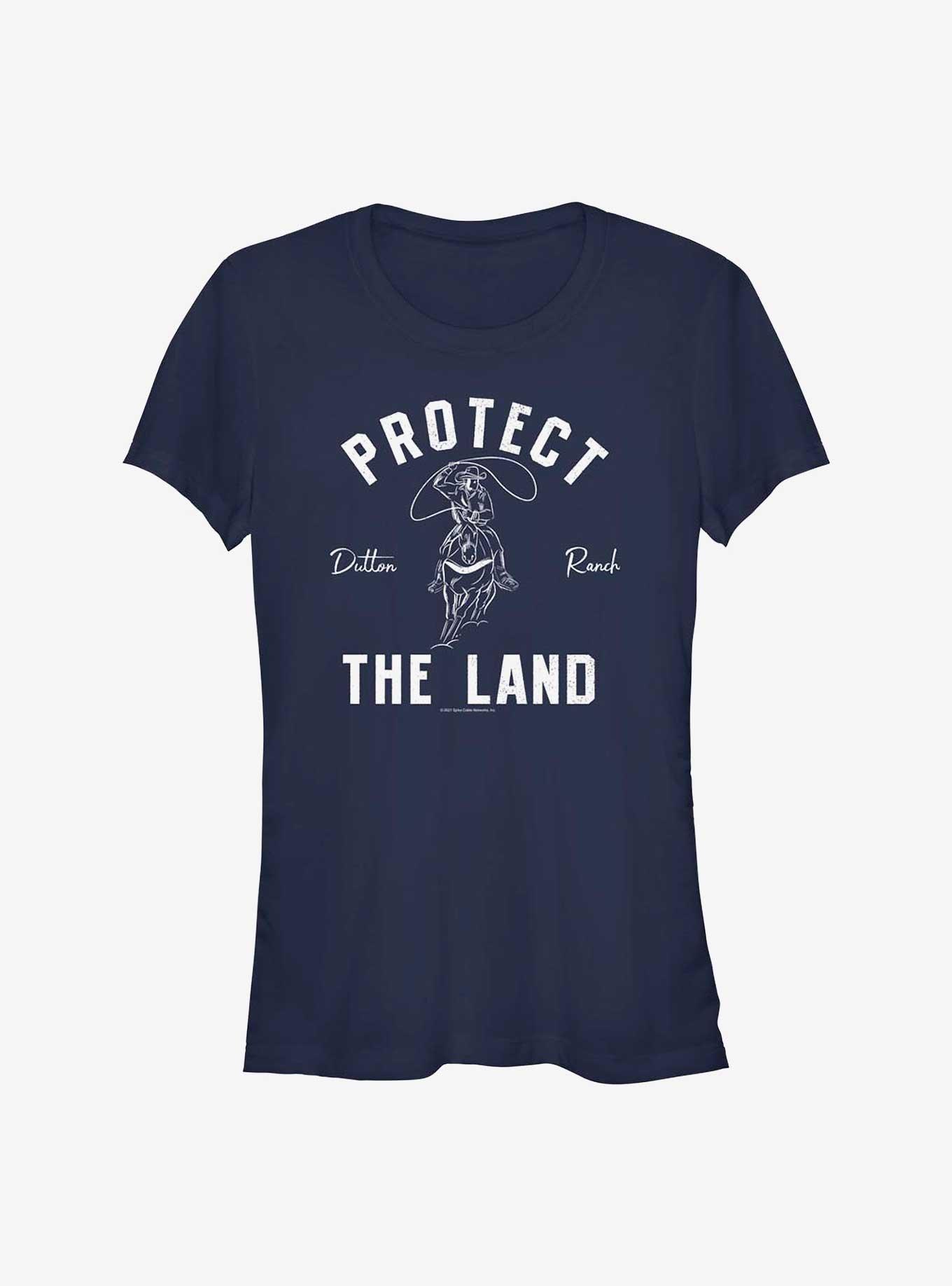 Yellowstone Protect The Land Girls T-Shirt, NAVY, hi-res