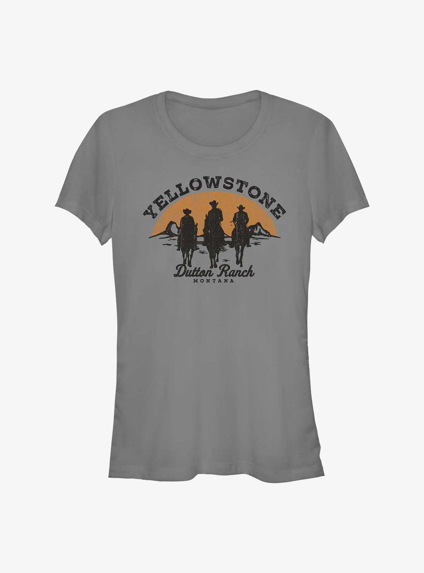 Yellowstone Riding Into The Sunset Girls T-Shirt, CHARCOAL, hi-res