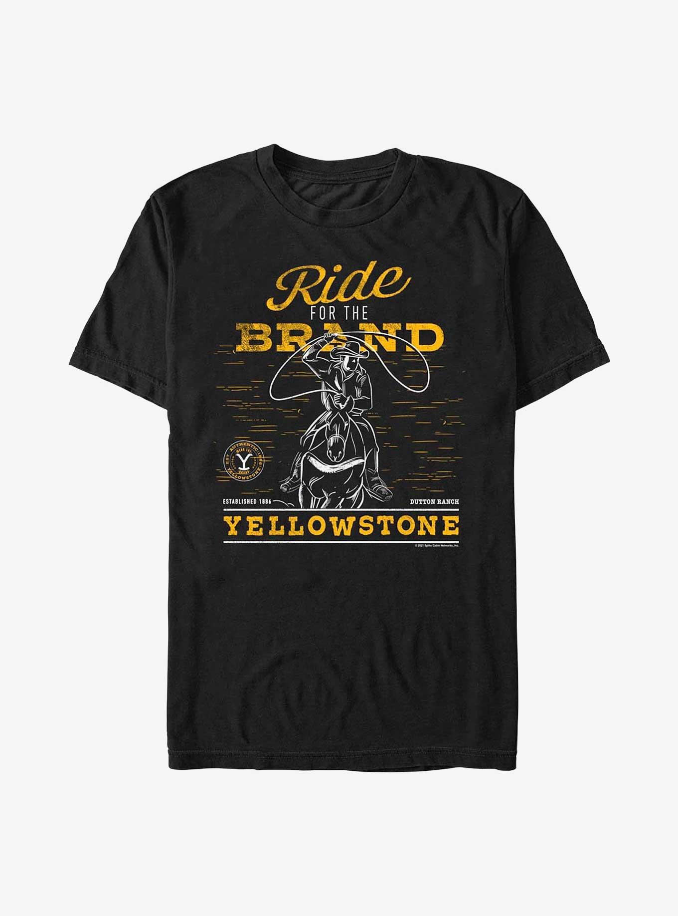 Yellowstone Ride For The Brand T-Shirt, BLACK, hi-res