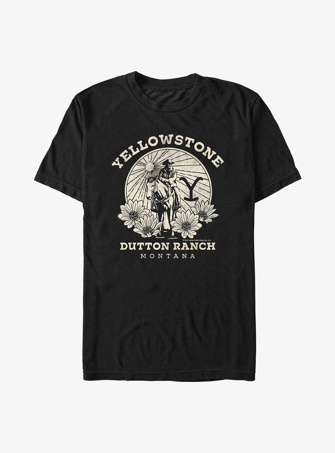 Yellowstone Sunset Cowboy T-Shirt, , hi-res
