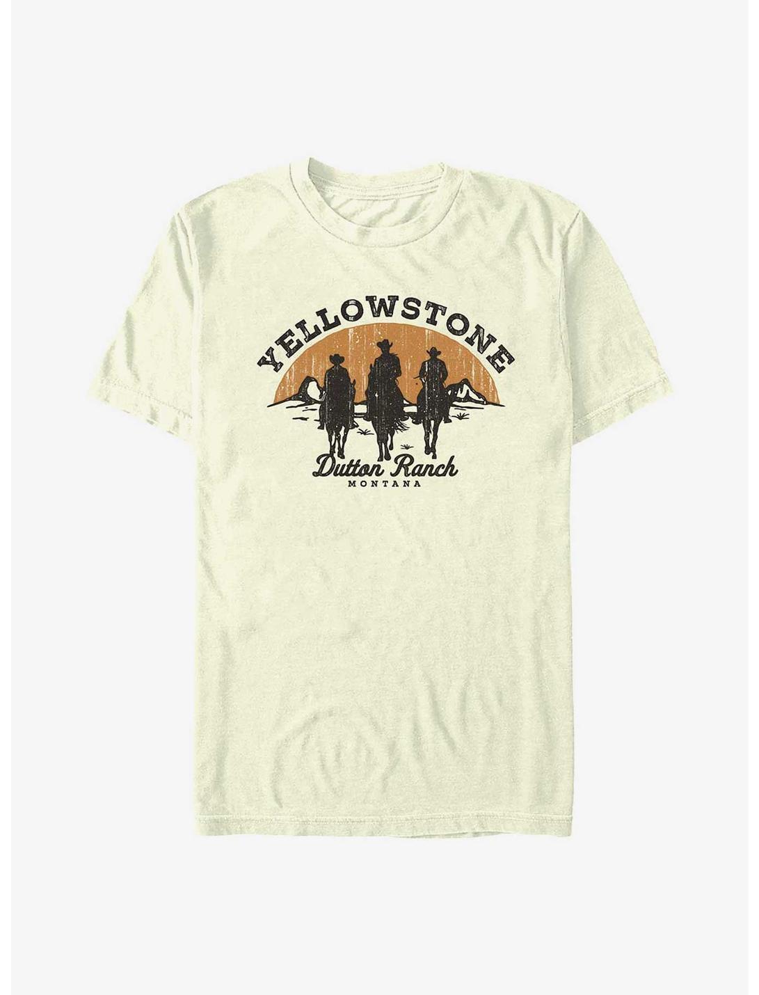 Yellowstone Riding Into The Sunset T-Shirt, NATURAL, hi-res