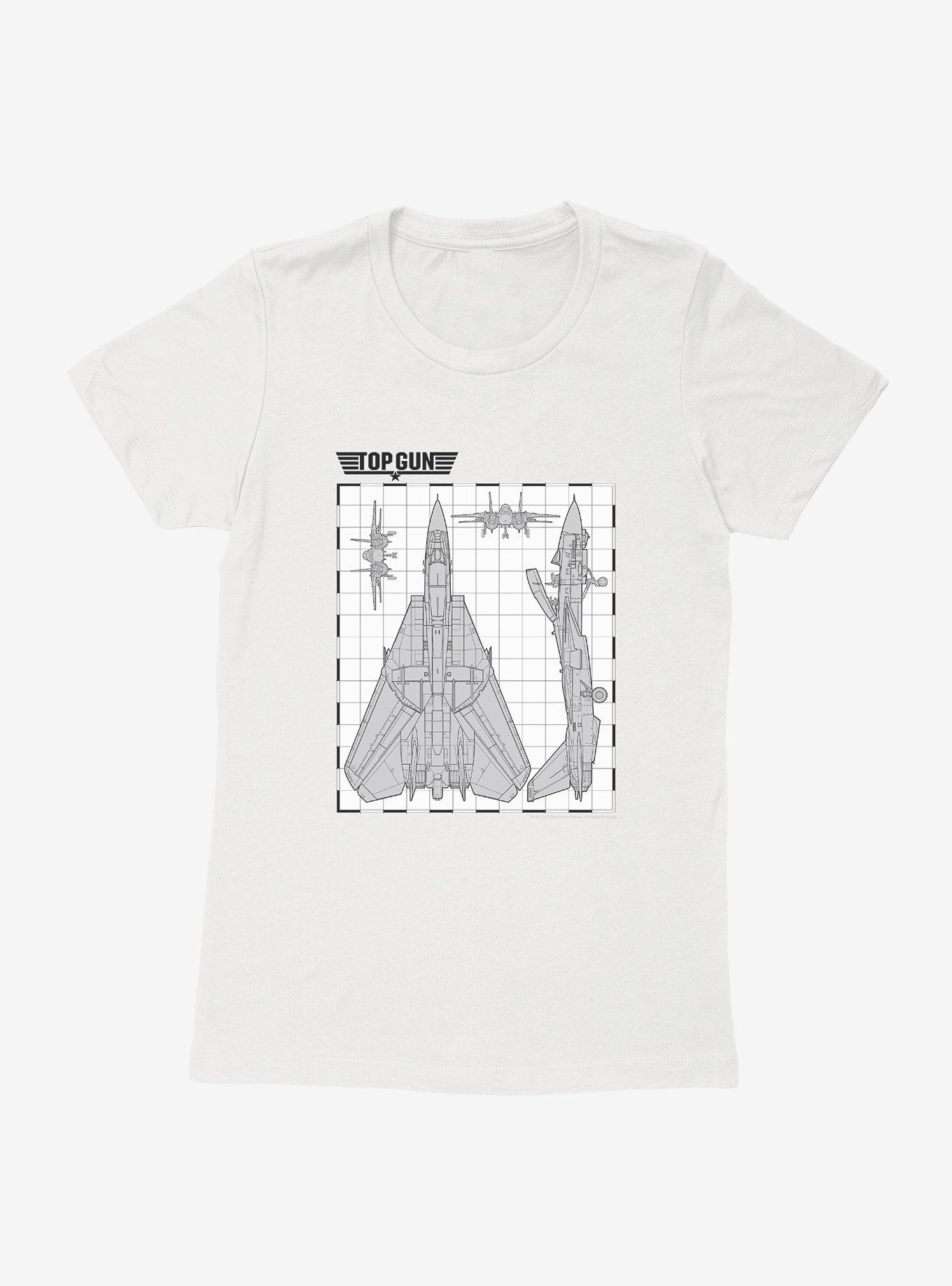Top Gun Aircraft Grid Womens T-Shirt