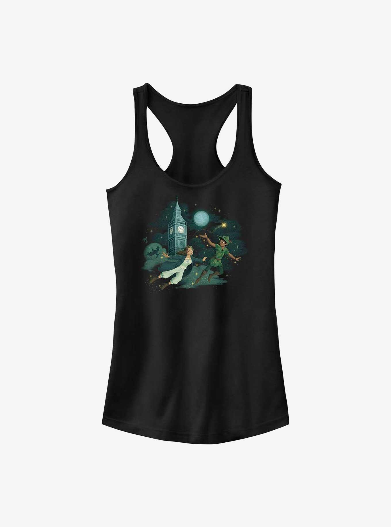 Disney Peter Pan & Wendy Soaring Through London Girls Tank, BLACK, hi-res