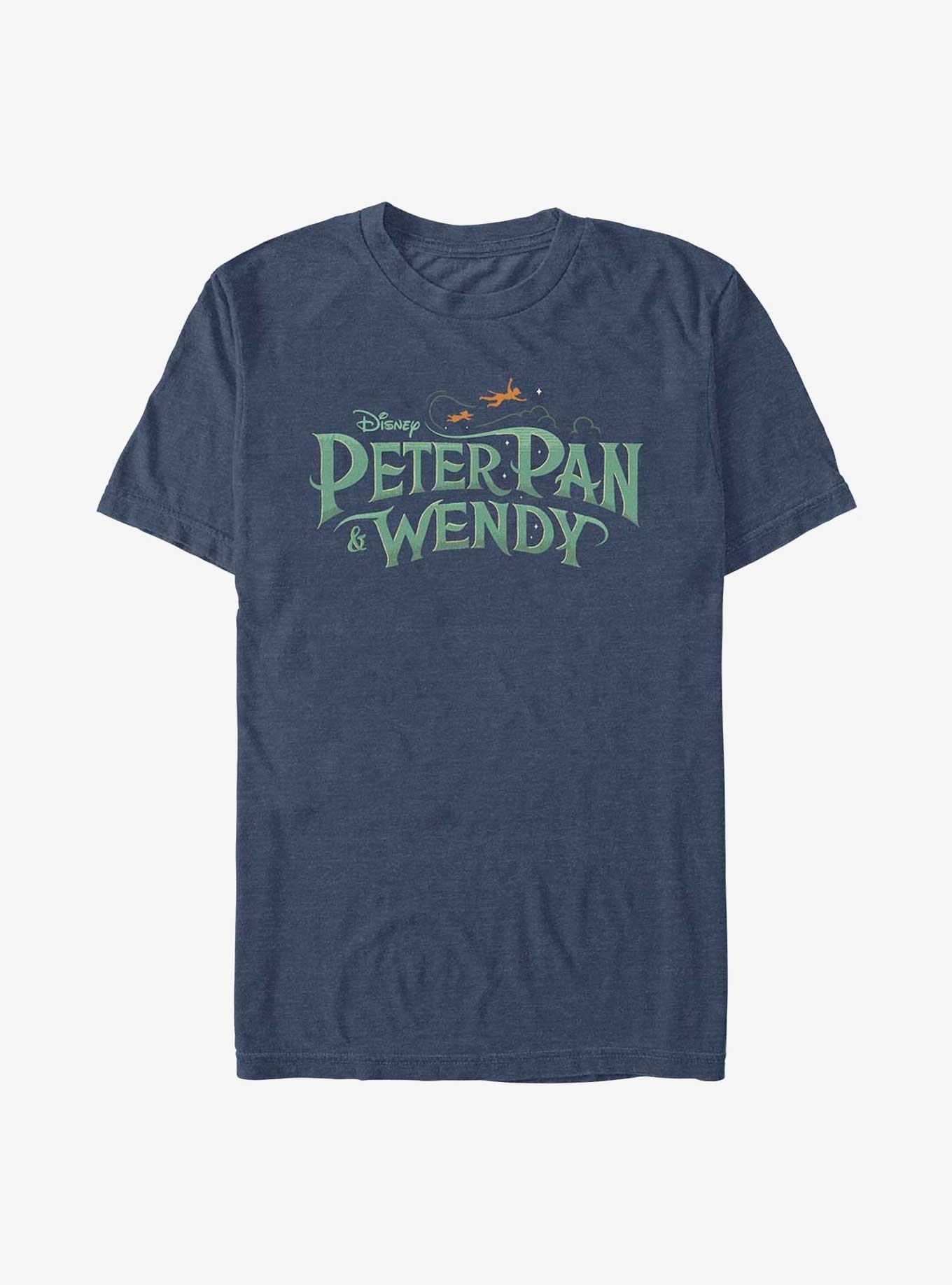 Disney Peter Pan & Wendy Flying Logo T-Shirt, NAVY HTR, hi-res