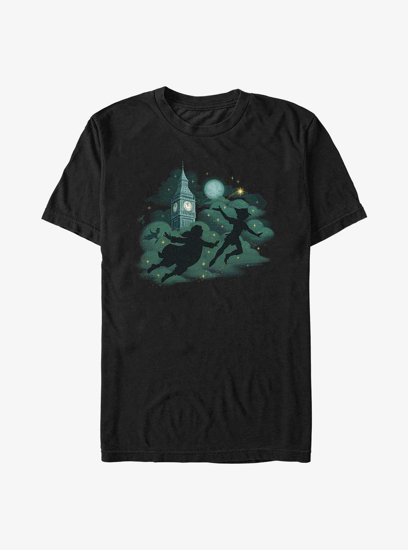 Disney Peter Pan & Wendy Night Flight Shadows T-Shirt, BLACK, hi-res