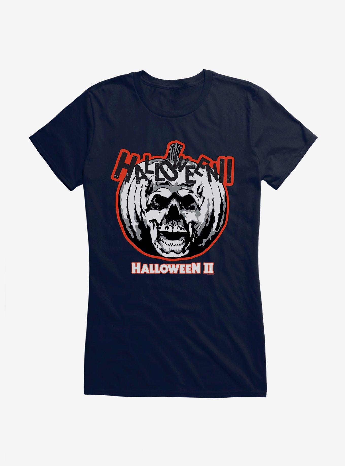 Halloween II Pumpkin Skull Girls T-Shirt, , hi-res