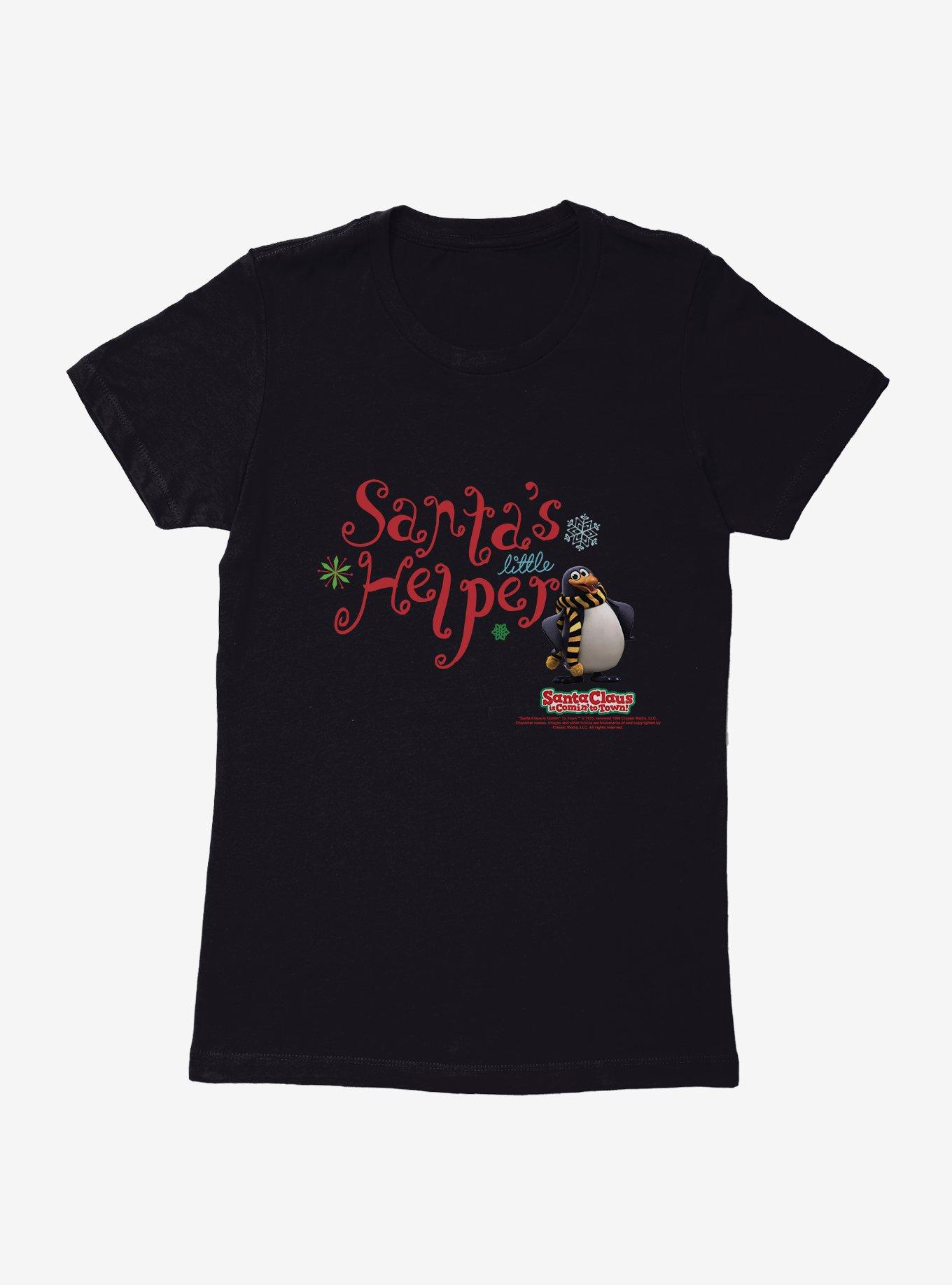 Santa Claus Is Comin' To Town! Santa's Little Helper Womens T-Shirt, , hi-res