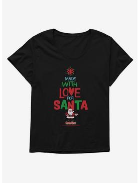 Santa Claus Is Comin' To Town! Made With Love For Santa Womens T-Shirt Plus Size, , hi-res