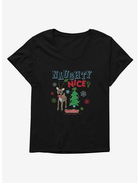 Santa Claus Is Comin' To Town! Naughty Or Nice? Womens T-Shirt Plus Size, , hi-res