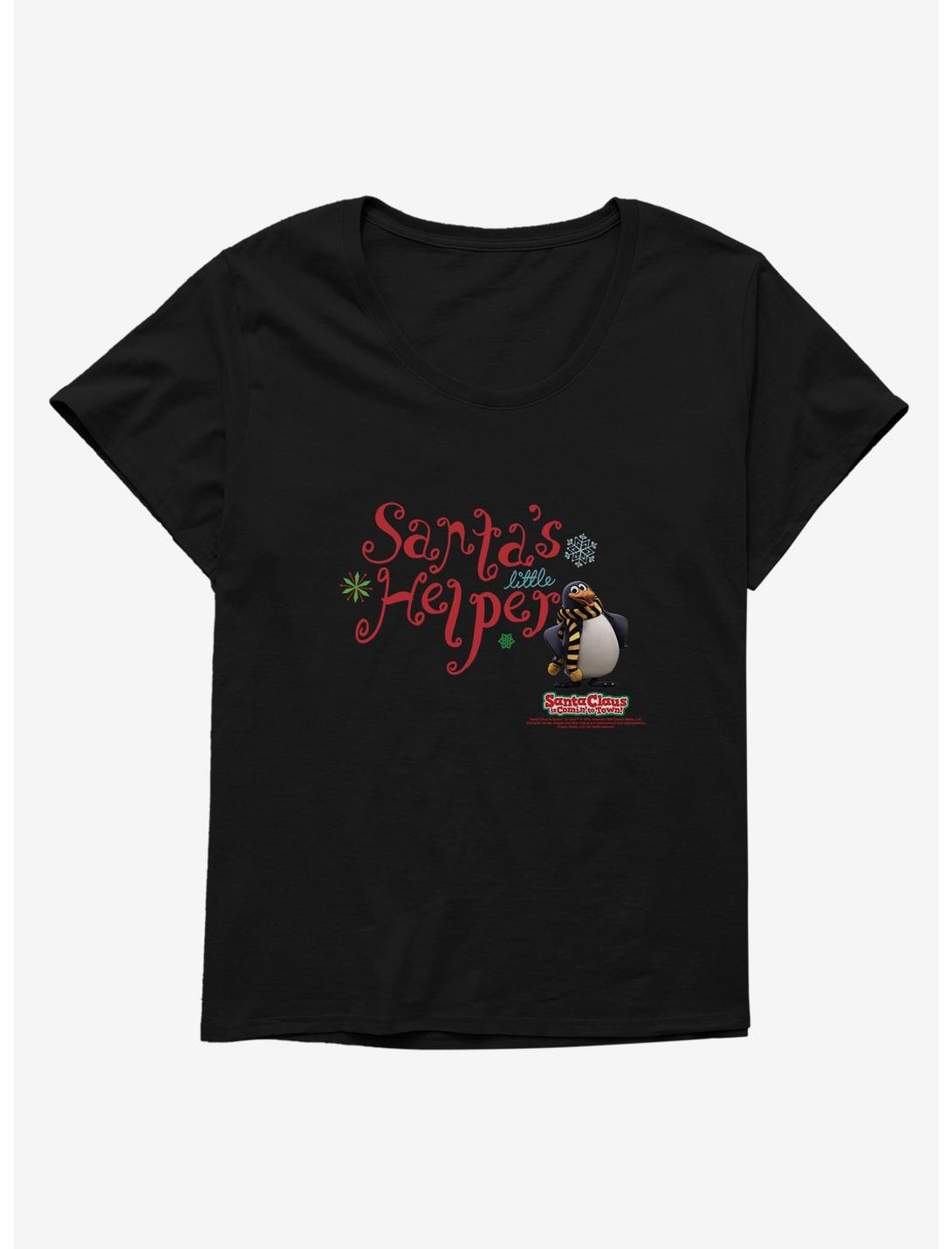 Santa Claus Is Comin' To Town! Santa's Little Helper Womens T-Shirt Plus Size, , hi-res
