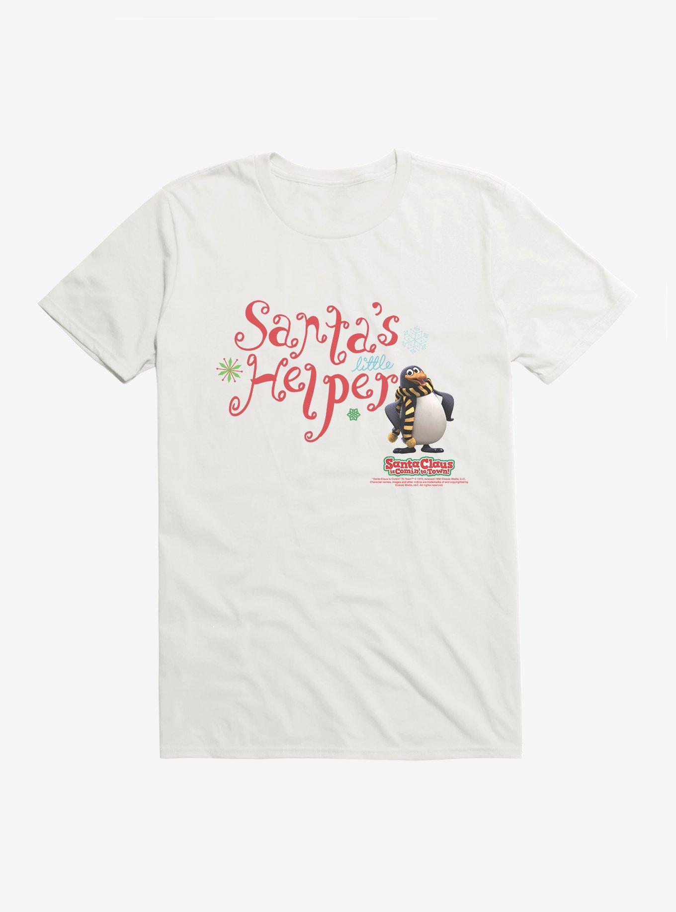 Santa Claus Is Comin' To Town! Santa's Little Helper T-Shirt, WHITE, hi-res