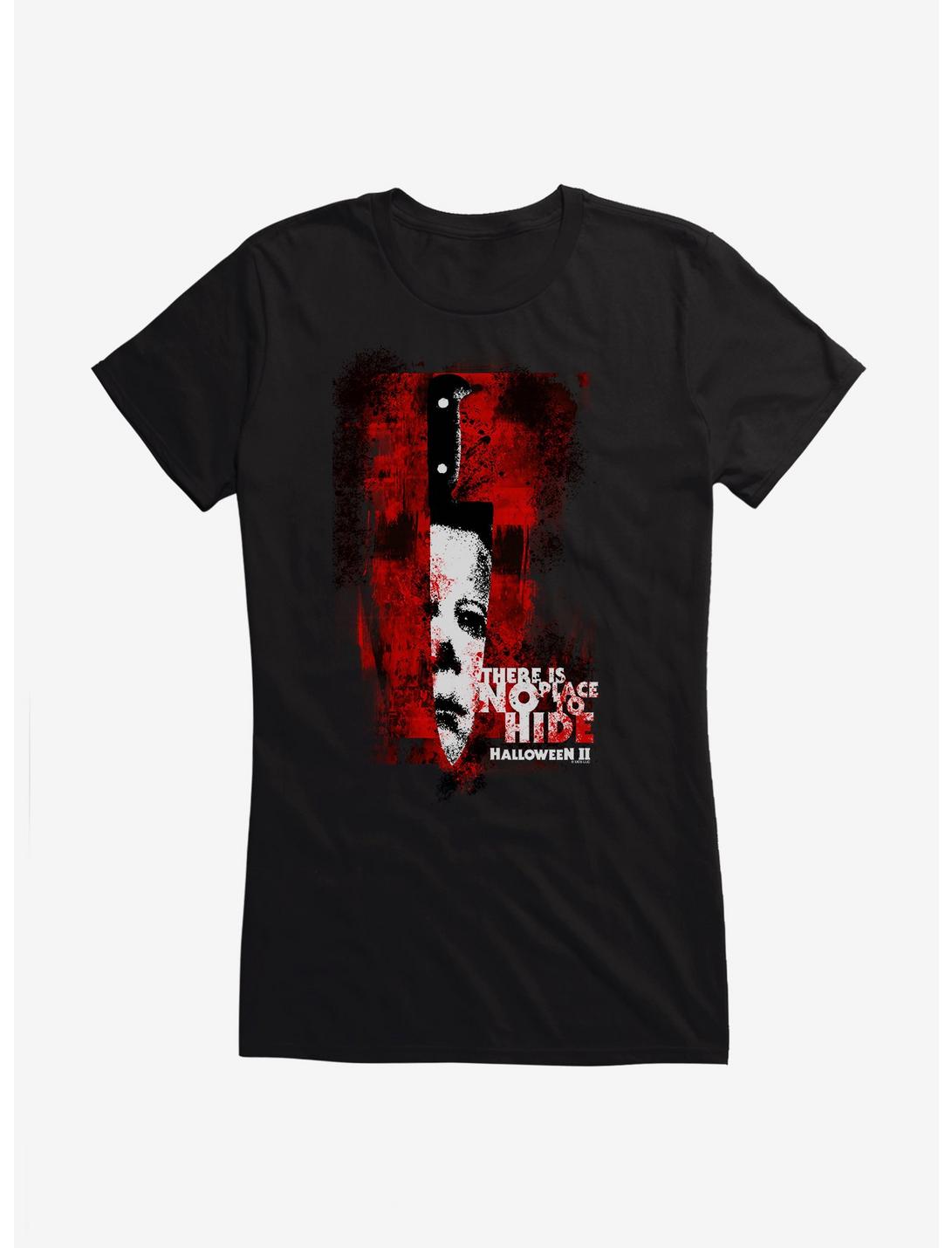 Halloween II There Is No Place To Hide Girls T-Shirt, BLACK, hi-res