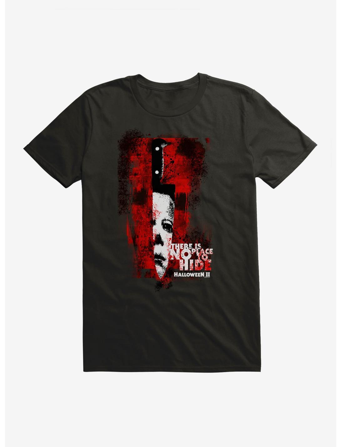 Halloween II There Is No Place To Hide T-Shirt, BLACK, hi-res