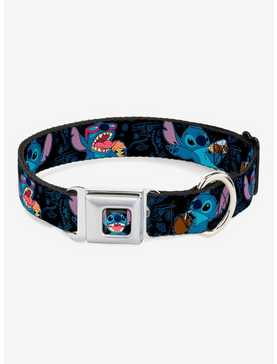 Disney Lilo & Stitch Snacking Poses Seatbelt Buckle Dog Collar, , hi-res