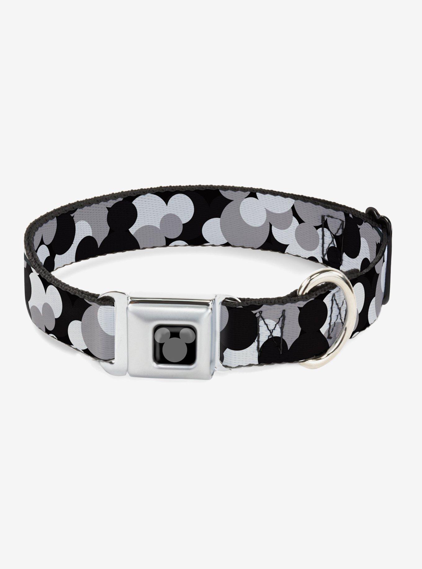 Disney Mickey Mouse Head Stacked Seatbelt Buckle Dog Collar, , hi-res