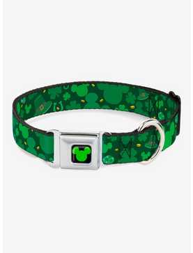 Disney Mickey Mouse St Patricks Day Collage Seatbelt Buckle Dog Collar, , hi-res