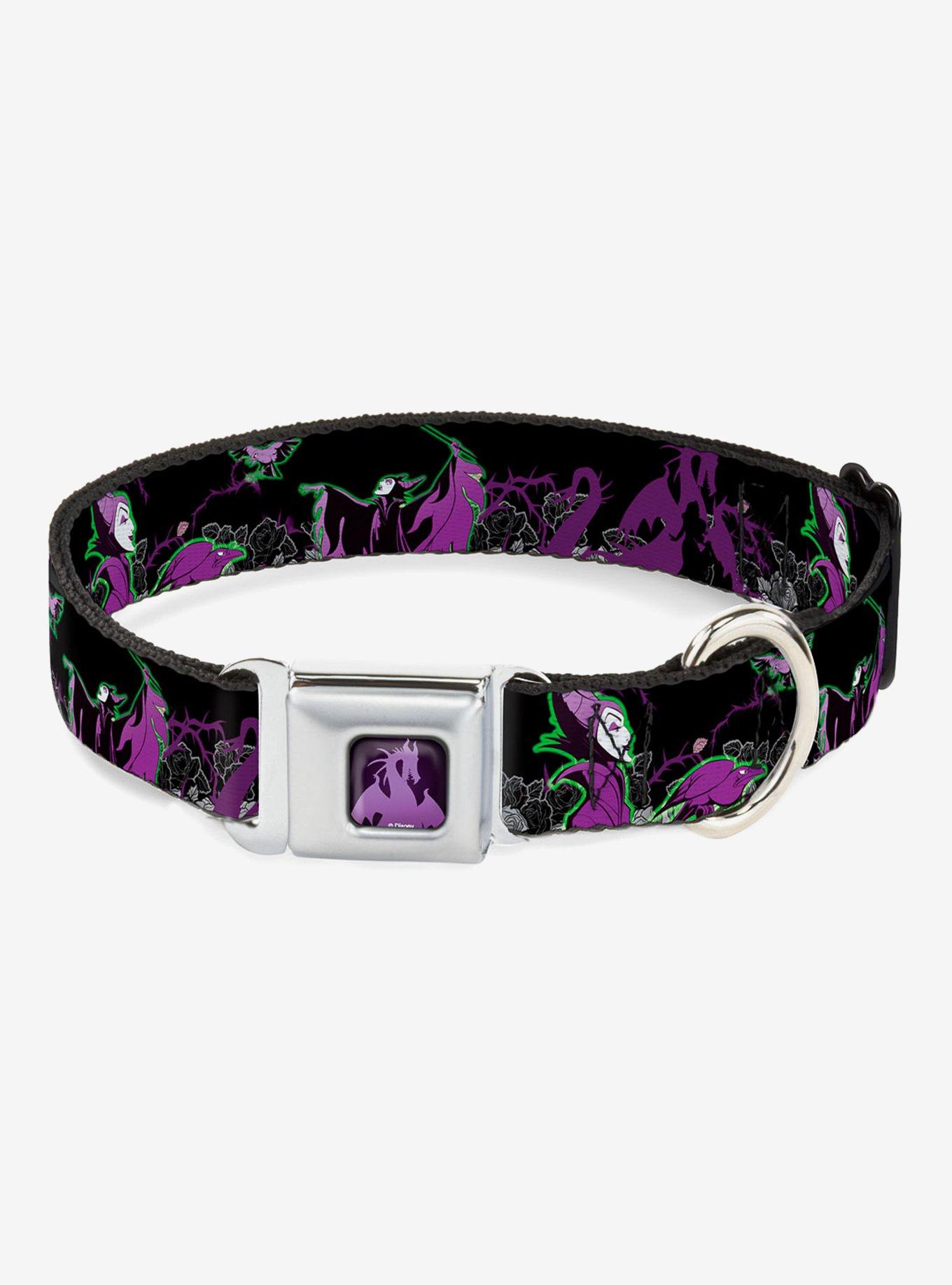 Disney Sleeping Beauty Maleficent Diablo Seatbelt Buckle Dog Collar, MULTICOLOR, hi-res