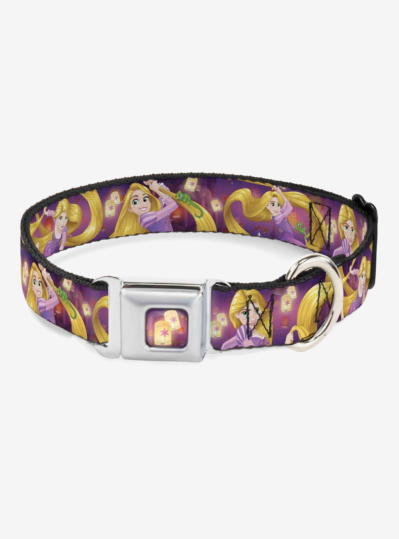 Disney Tangled Rapunzel Pascal Lights Seatbelt Buckle Dog Collar, , hi-res