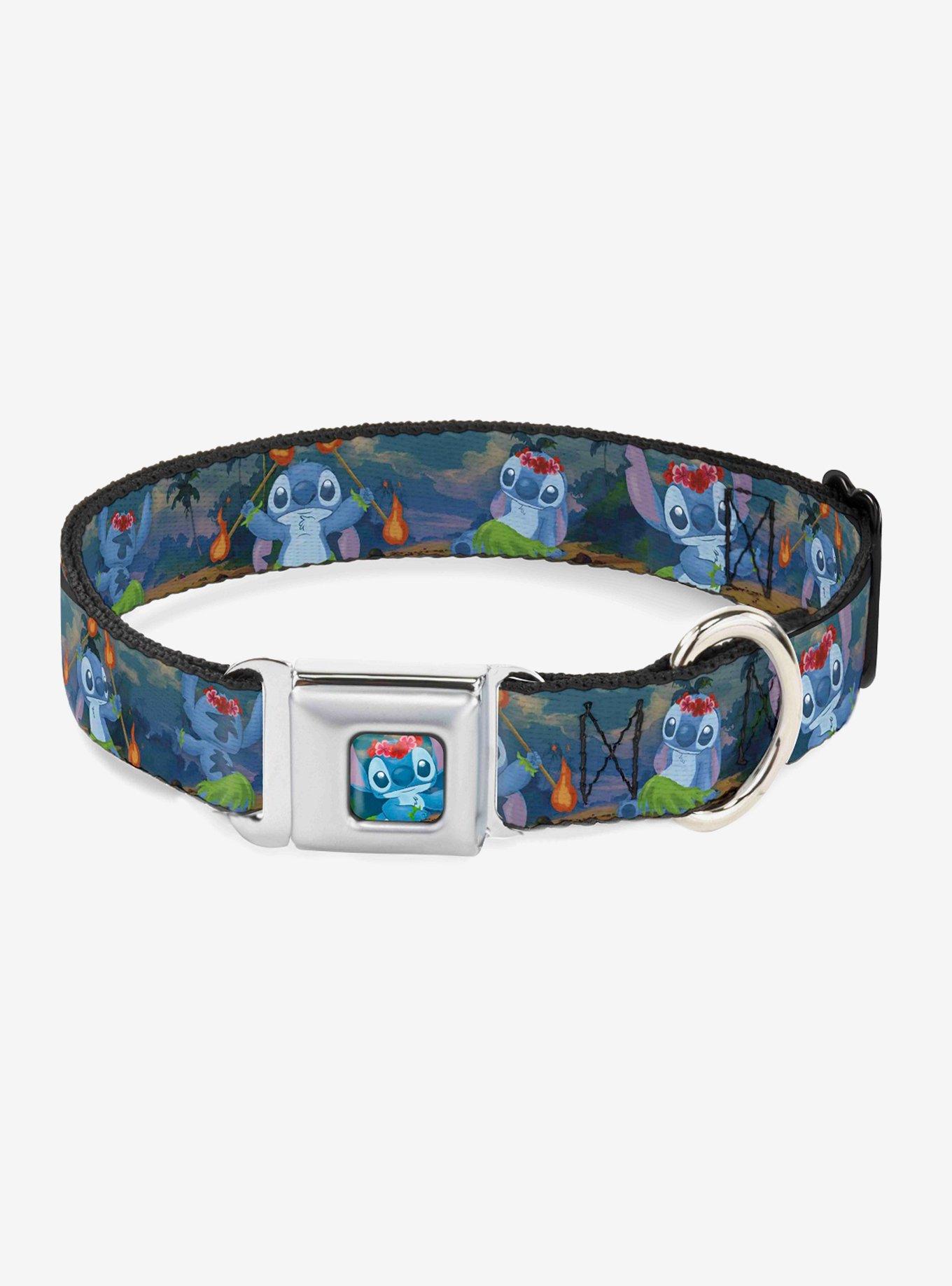 Disney Lilo & Stitch Hula Dance Seatbelt Buckle Dog Collar, MULTICOLOR, hi-res