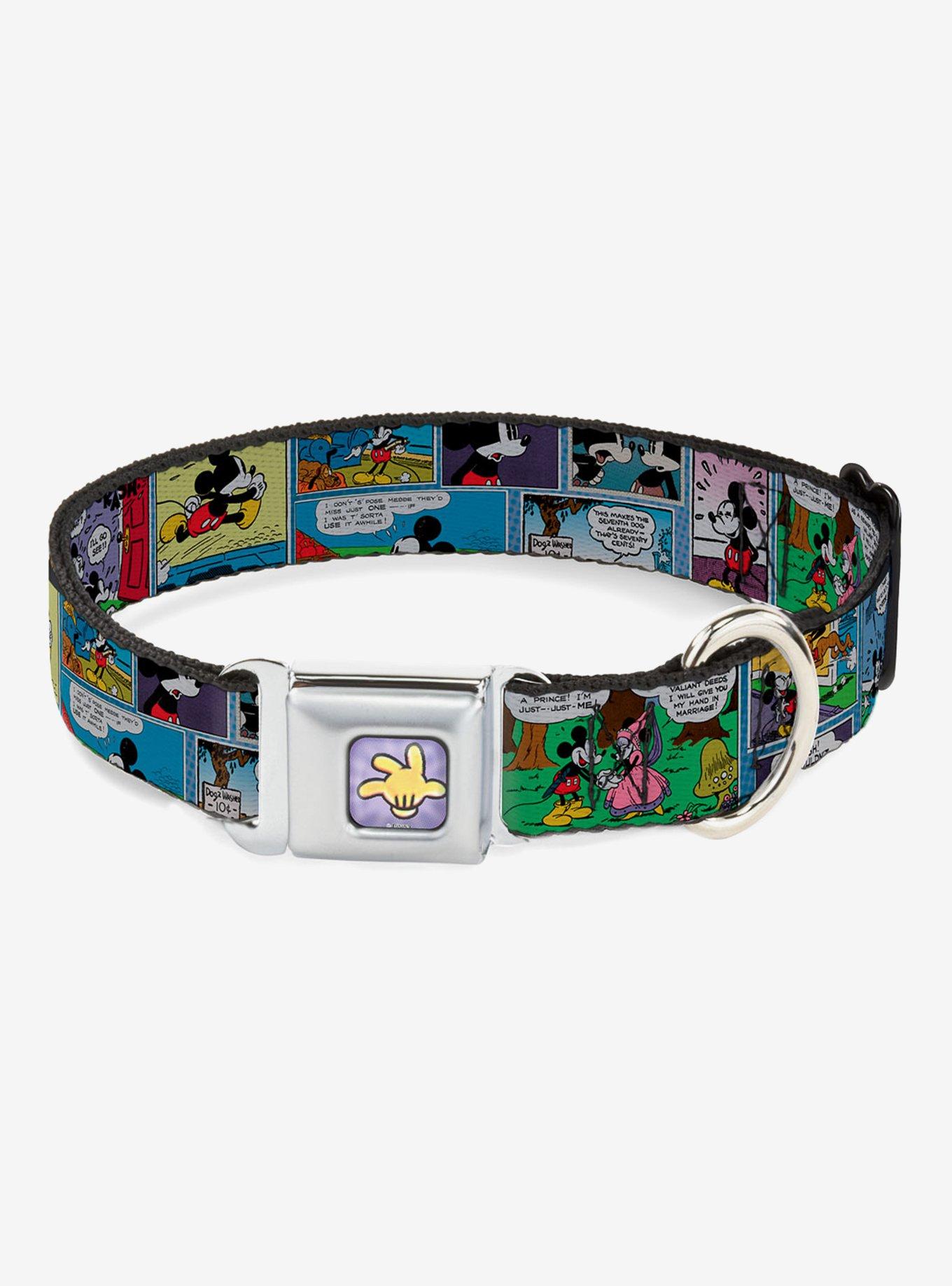 Disney Mickey Mouse And Minnie Comic Strip Seatbelt Buckle Dog Collar, MULTICOLOR, hi-res